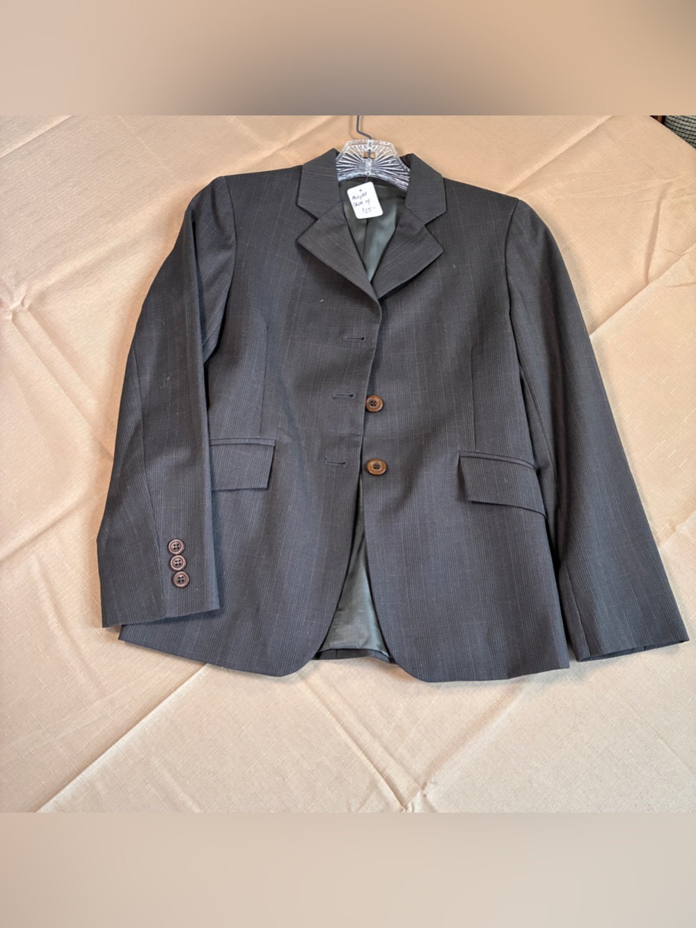 RJ Classics Essential Collection Size 14 Gray Pinstripe Show Coat.